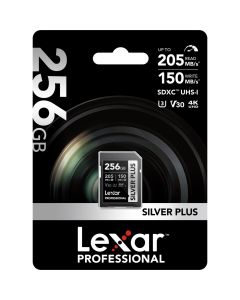 Lexar SD Silver Plus UHS-1 256GB V30 R205/W150MB/s